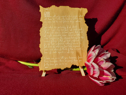 Custom Engraved Wooden Plaque: Personalized Wedding Vows, Love Letter Keepsake