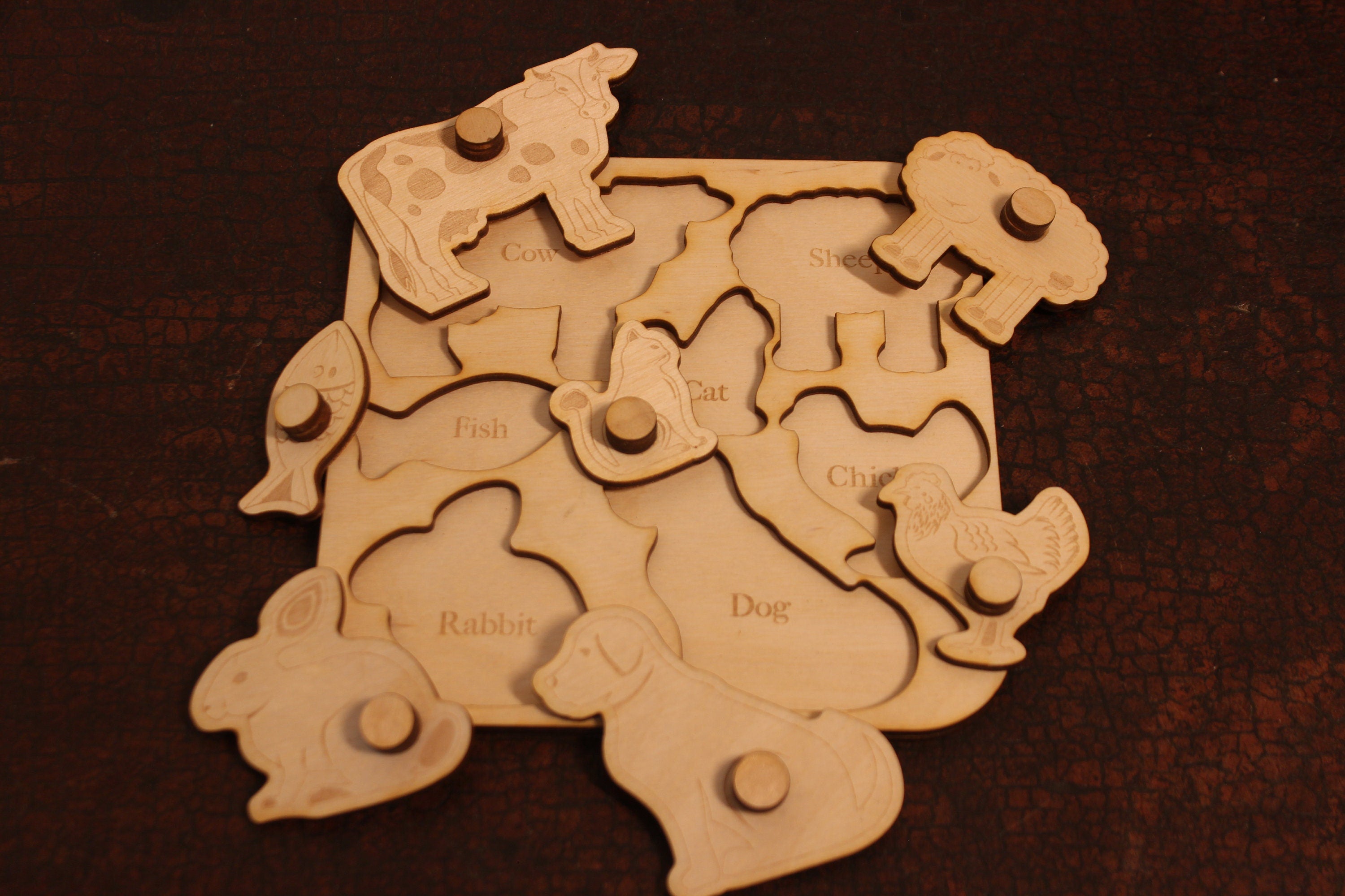 Animal Shape Puzzle - wood toy