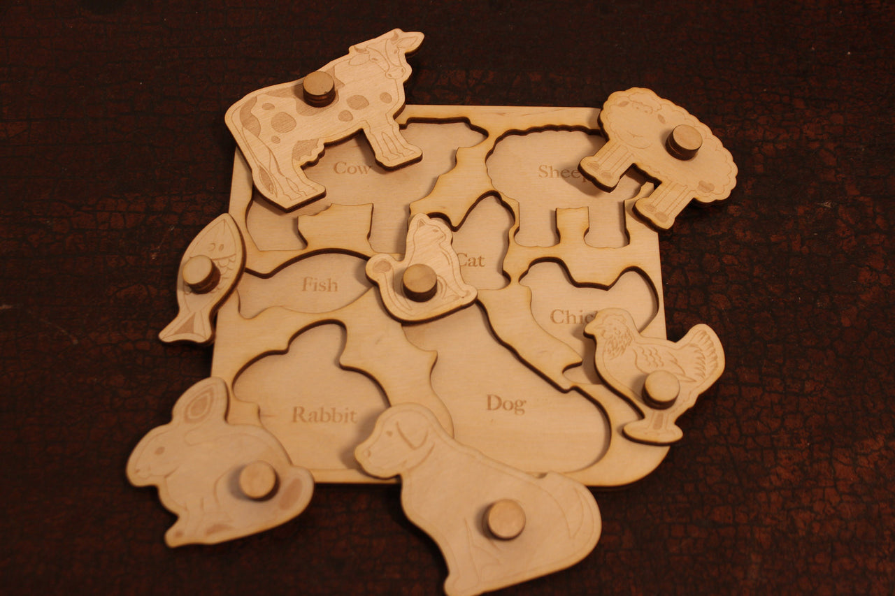 Animal Shape Puzzle - wood toy