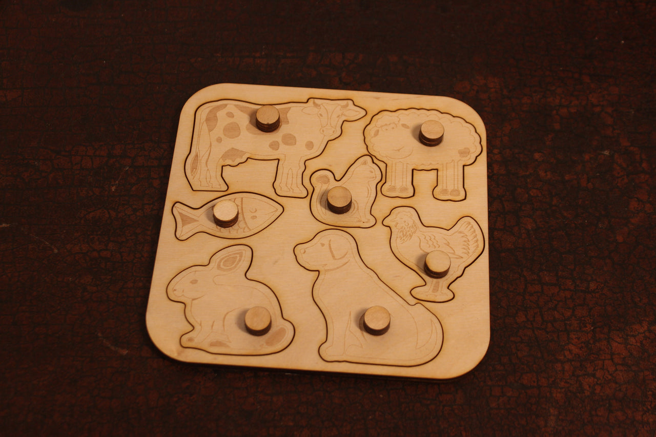 Animal Shape Puzzle - wood toy