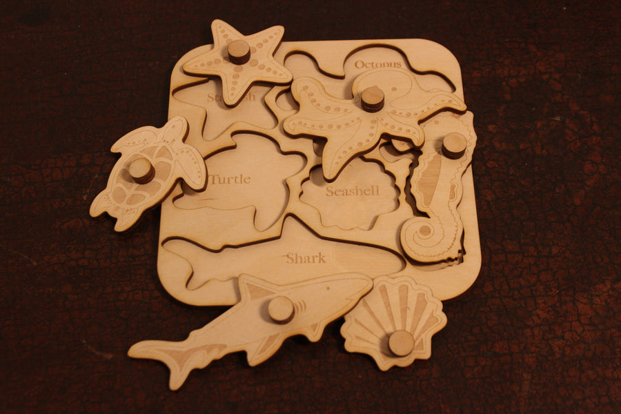 Animal Shape Puzzle - wood toy