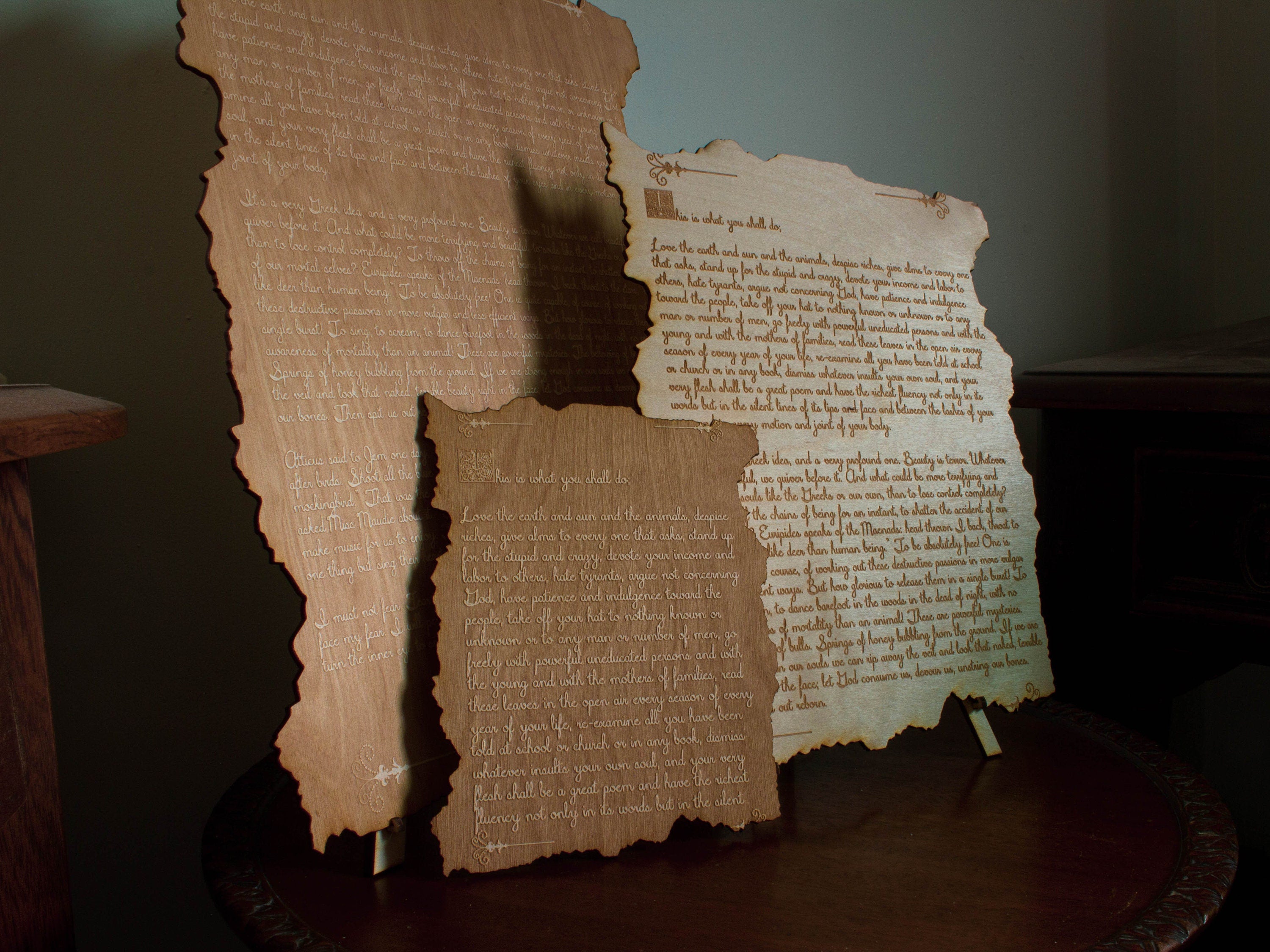 Custom Engraved Wooden Plaque: Personalized Wedding Vows, Love Letter Keepsake