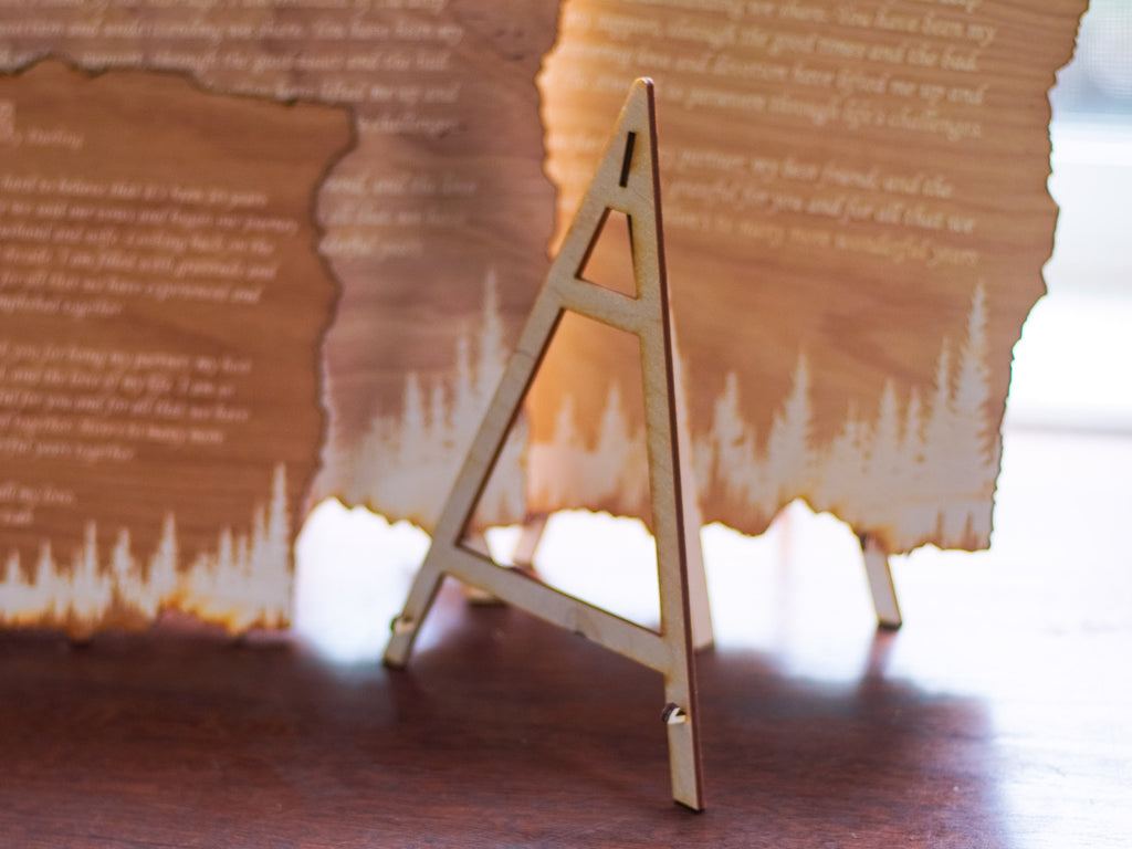 Custom Wood Engraved Poem: Personalized Keepsake Gift