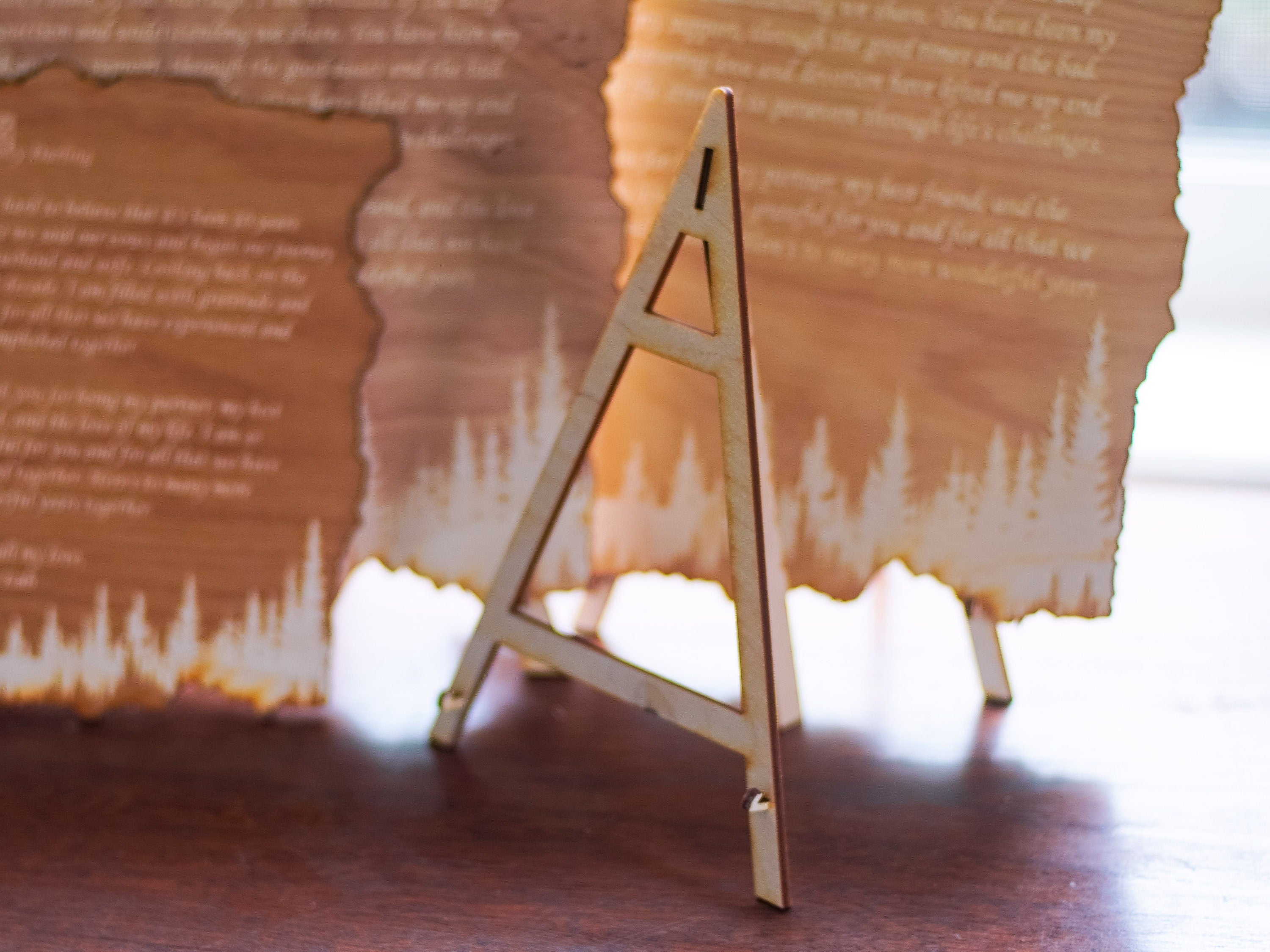 Custom Wood Engraved Poem: Personalized Keepsake Gift