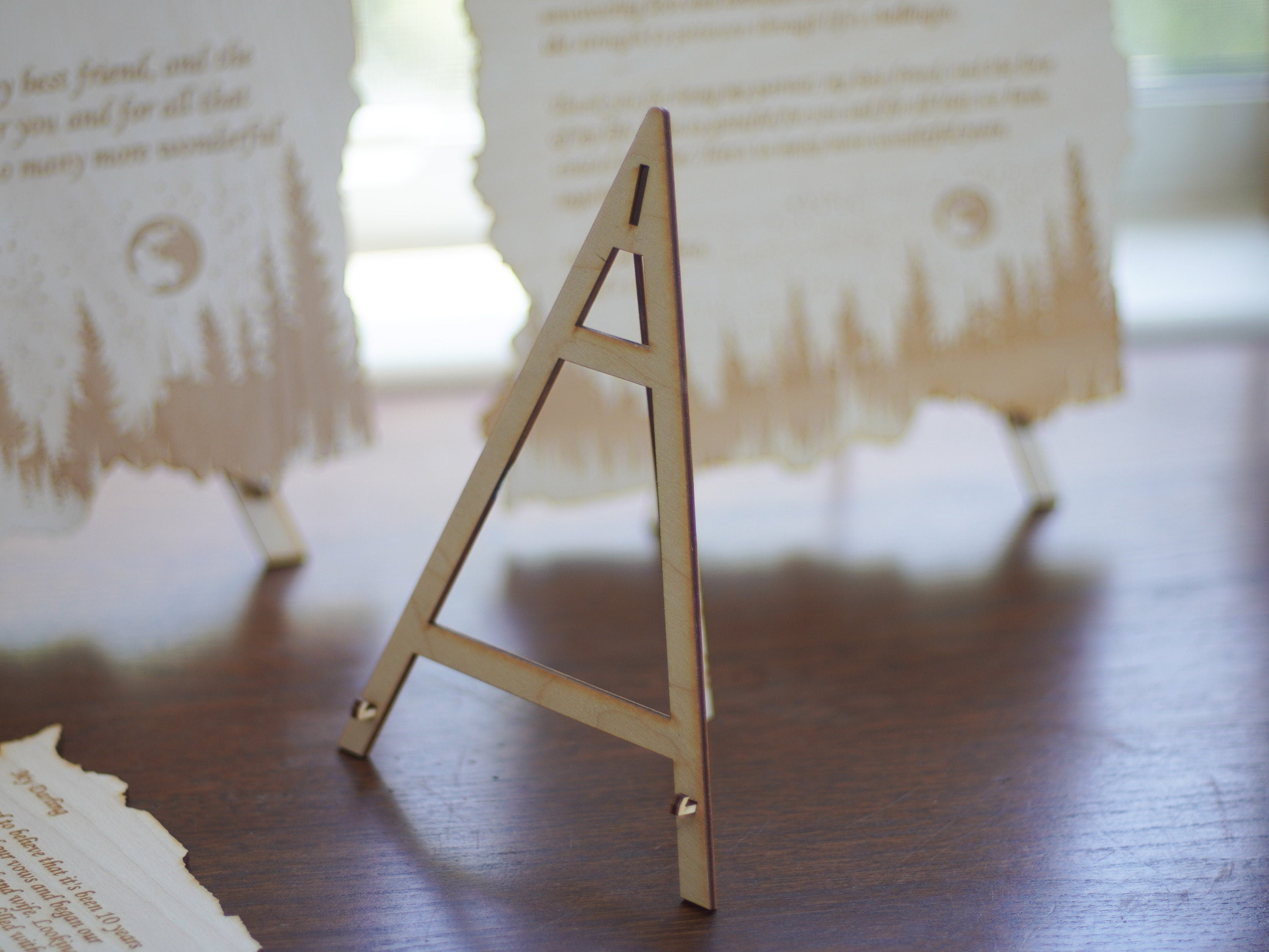 Personalized forest and night sky letter. Wood engraved poem. Small medium and Large