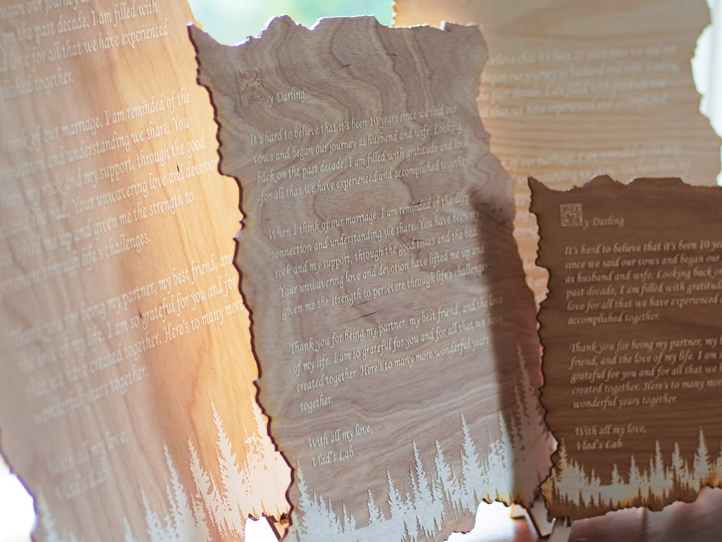 Custom Wood Engraved Poem: Personalized Keepsake Gift