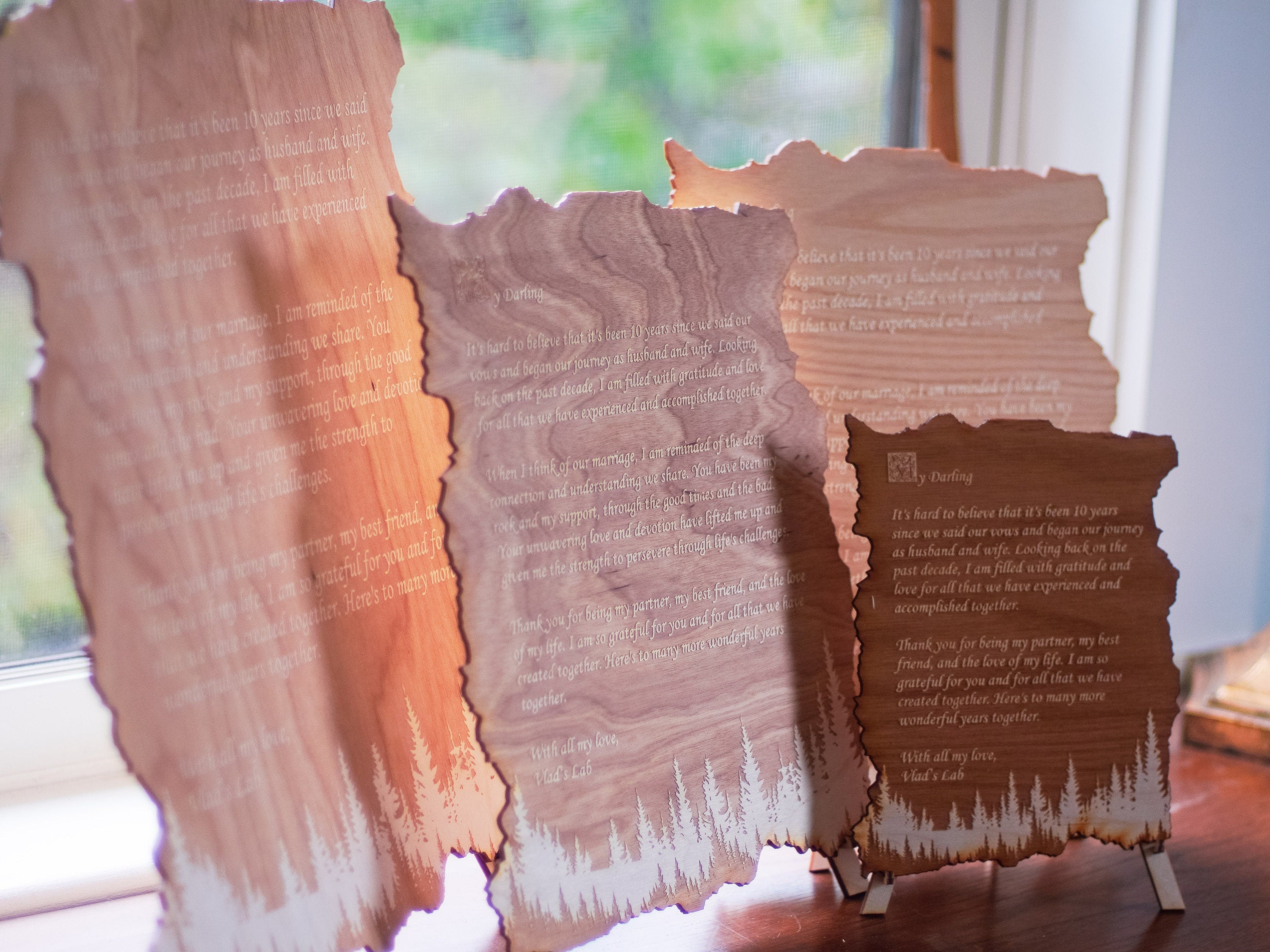 Custom Wood Engraved Poem: Personalized Keepsake Gift