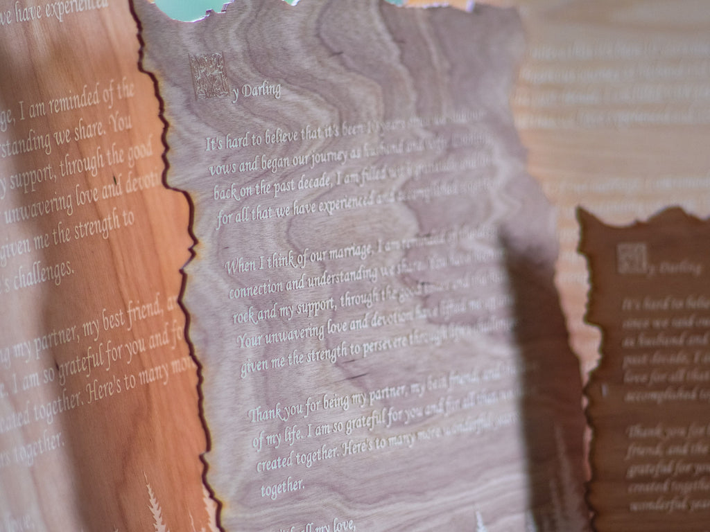 Custom Wood Engraved Poem: Personalized Keepsake Gift