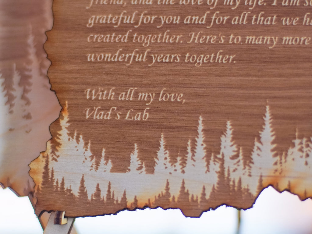 Custom Wood Engraved Poem: Personalized Keepsake Gift