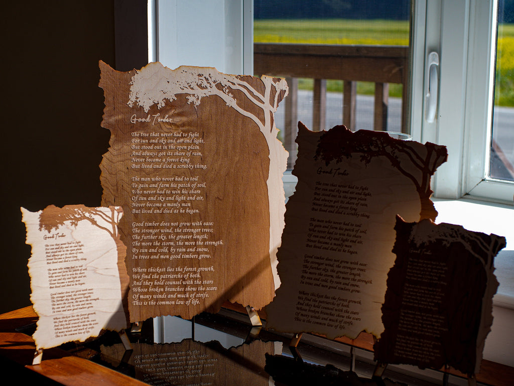 Engraved Maple poem - Custom love letter - Personalized Wood Plaque - Poem Print Gift for Her