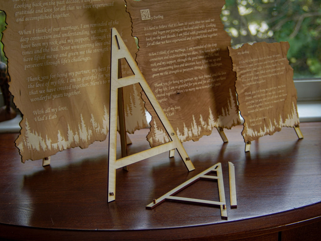 Engraved Wood Poem Plaque - Personalized Anniversary Gift