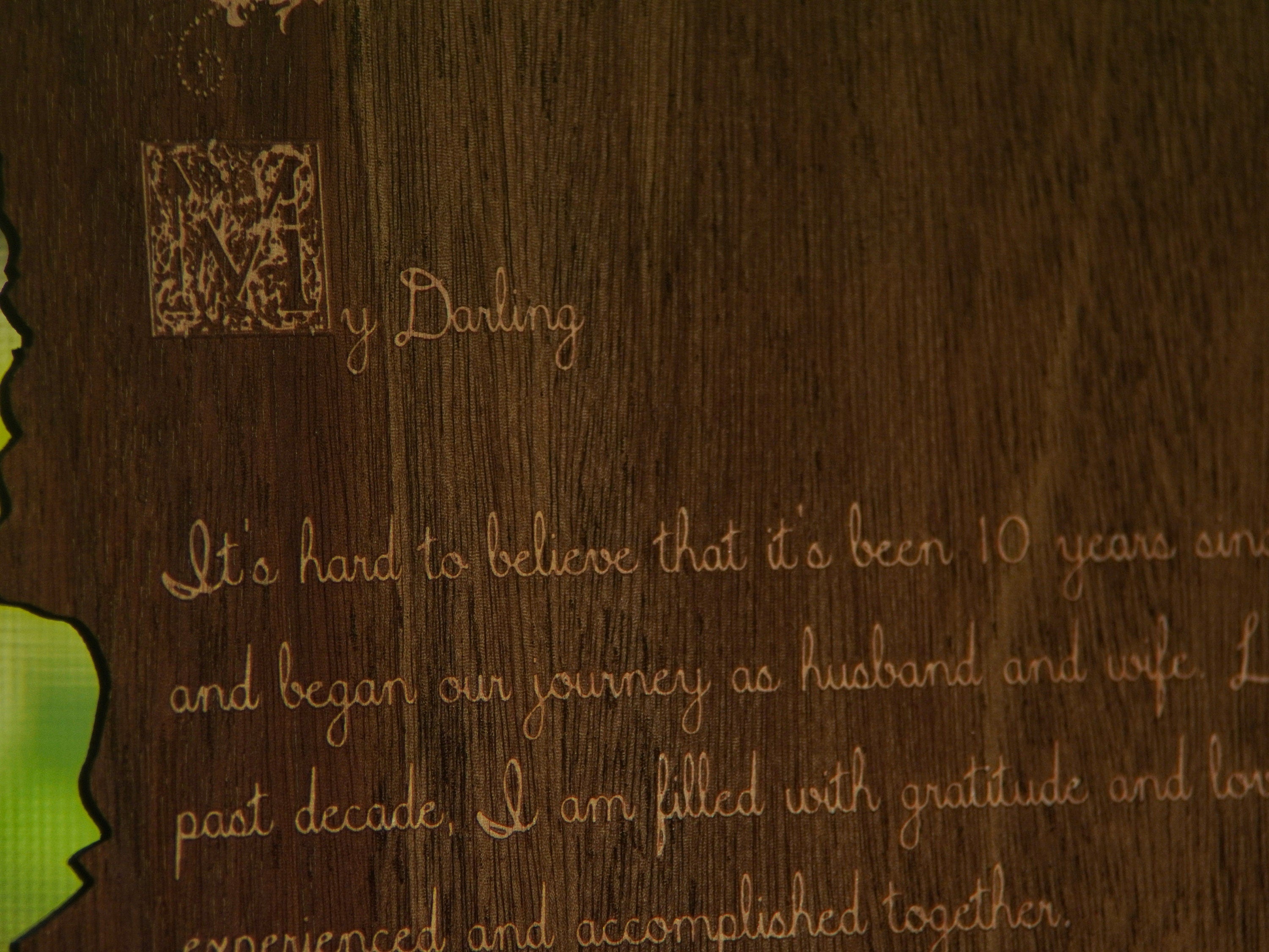 Personalized Mahogany Wood Love Letter: Romantic Gift