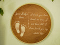 Engraved Footprint Name Sign: Personalized Wood Nursery Decor