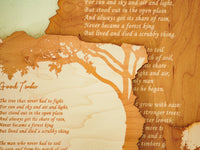 Thumbnail for Engraved Wood Poem: Custom Wall Decor, Personalized Keepsake