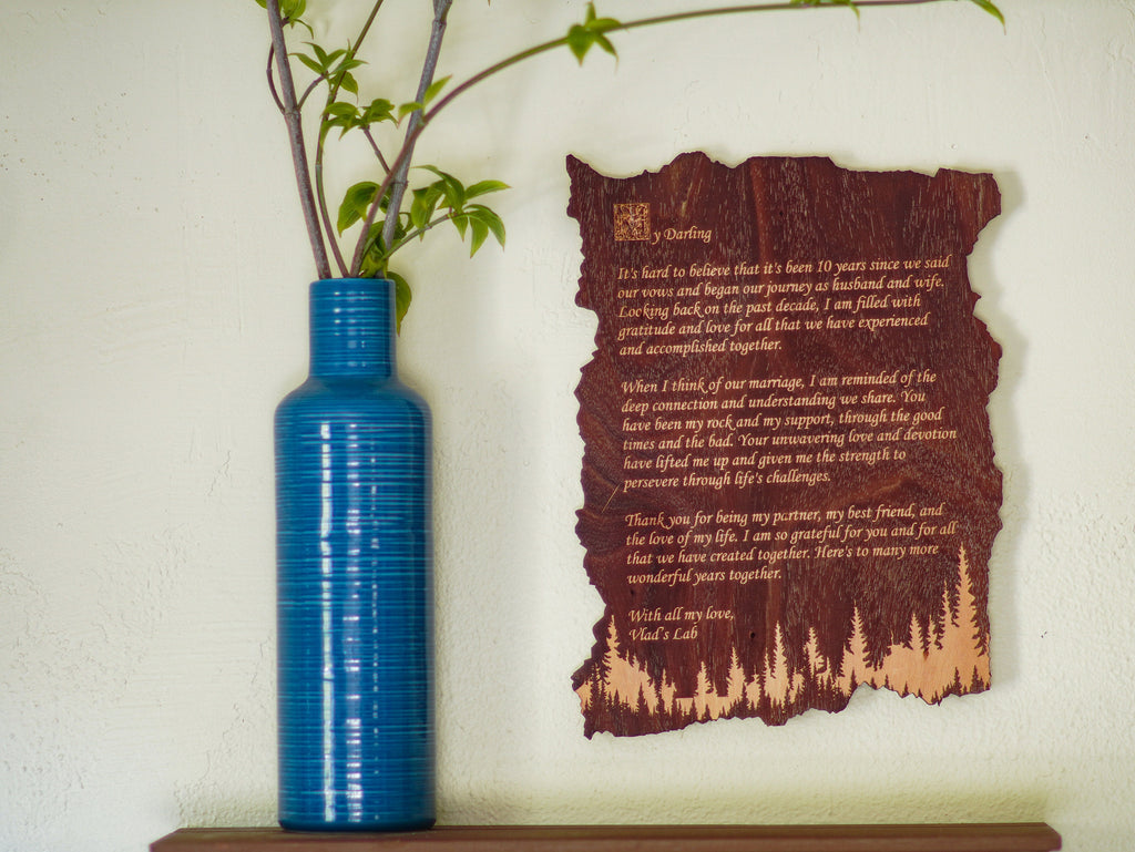 Custom Wall Decor | Engraved Personalized Poem - Unique Handcrafted Keepsake, Perfect for Gifting and Home Décor