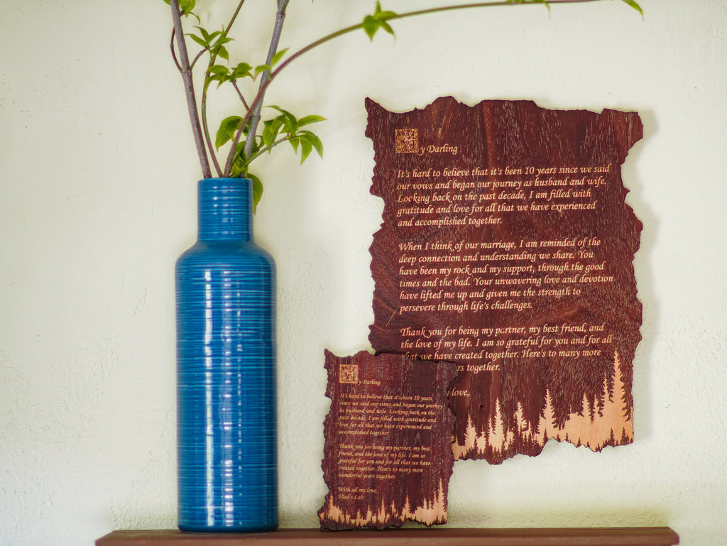 Custom Wall Decor | Engraved Personalized Poem - Unique Handcrafted Keepsake, Perfect for Gifting and Home Décor