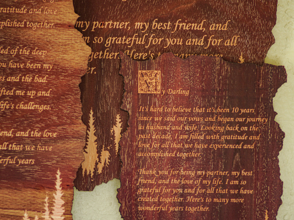 Custom Wall Decor | Engraved Personalized Poem - Unique Handcrafted Keepsake, Perfect for Gifting and Home Décor