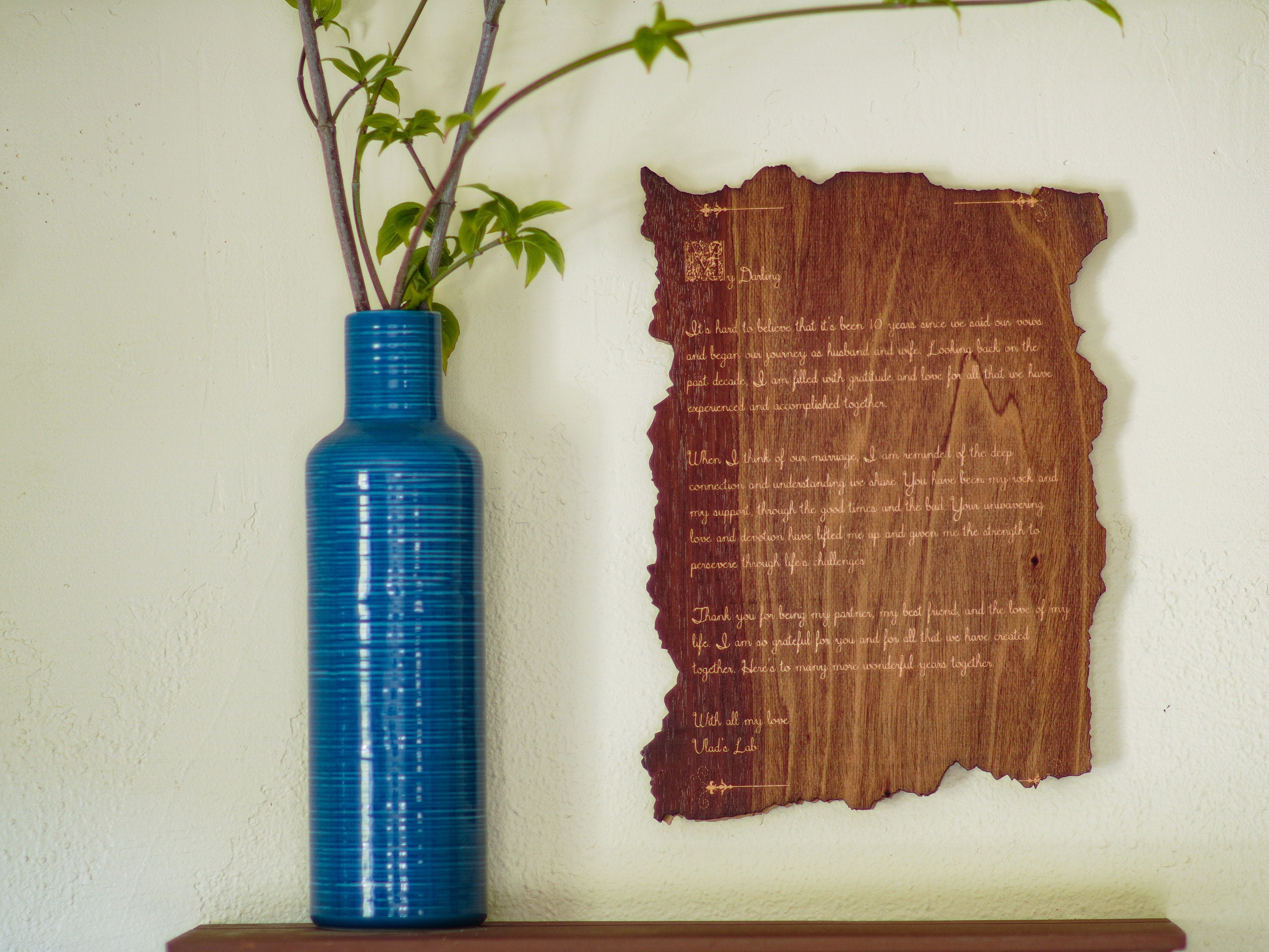 Luxury Custom Engraved Wooden Wall Plaque | Personalized Christmas Gift for Loved Ones