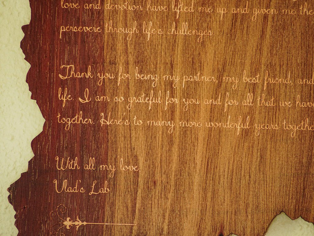 Luxury Custom Engraved Wooden Wall Plaque | Personalized Christmas Gift for Loved Ones