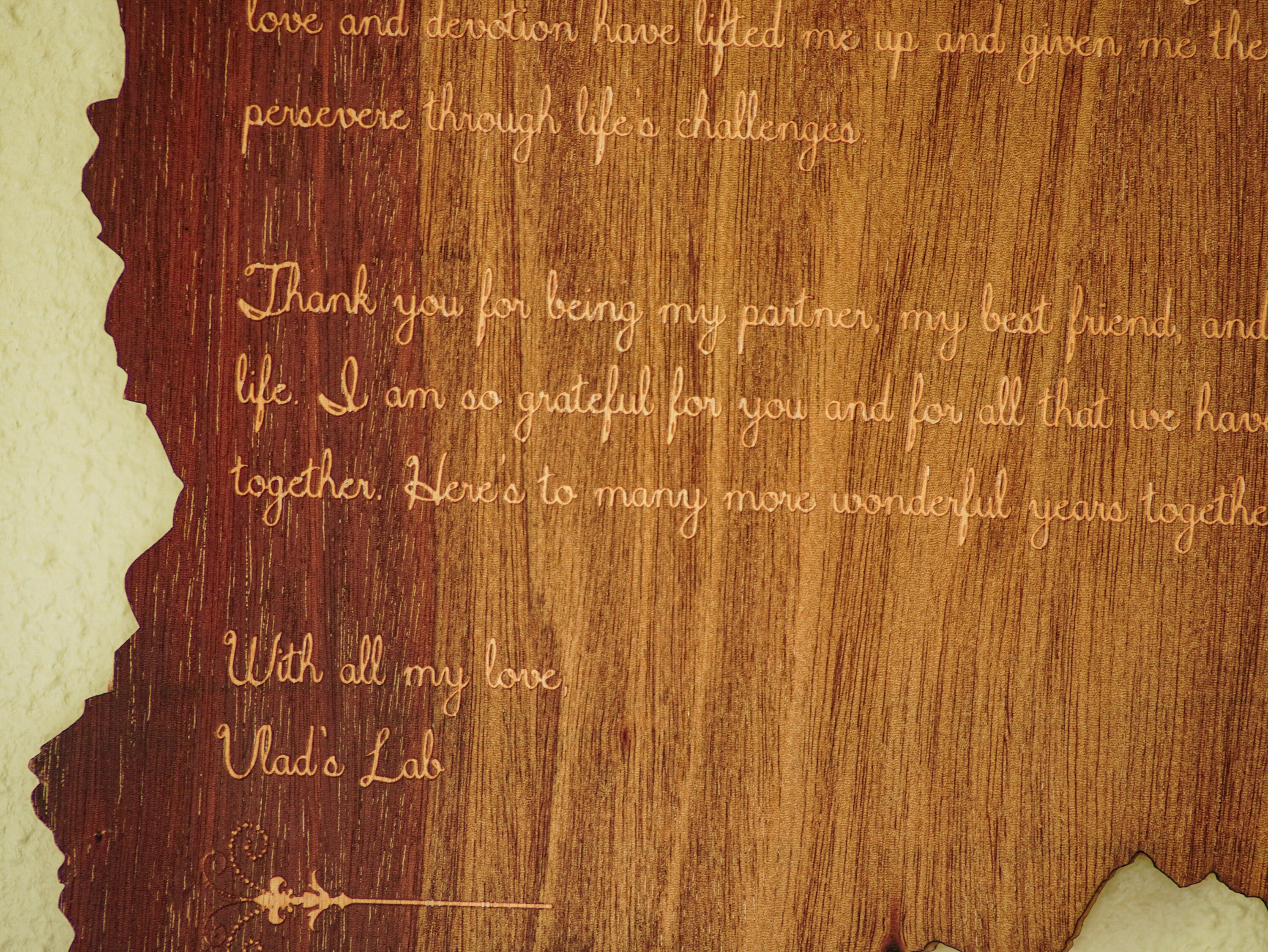 Luxury Custom Engraved Wooden Wall Plaque | Personalized Christmas Gift for Loved Ones