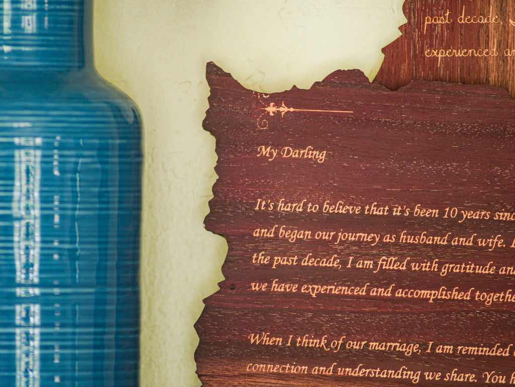 Luxury Custom Engraved Wooden Wall Plaque | Personalized Christmas Gift for Loved Ones