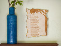 Thumbnail for Engraved Wood Poem: Custom Wall Decor, Personalized Keepsake