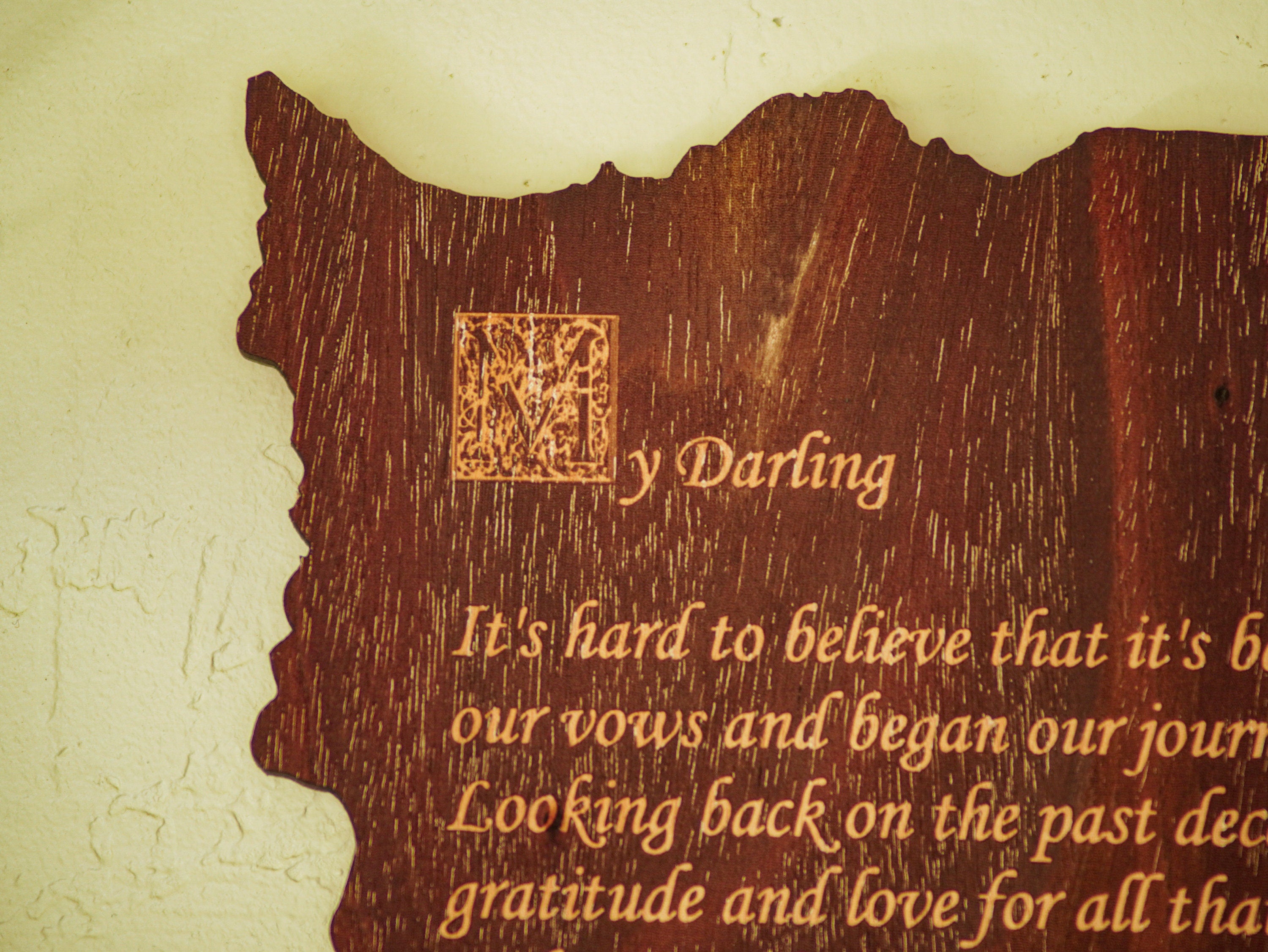 Custom Wall Decor | Engraved Personalized Poem - Unique Handcrafted Keepsake, Perfect for Gifting and Home Décor