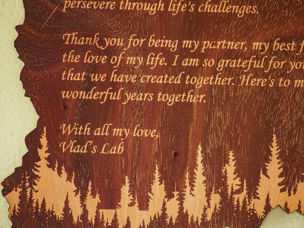 Custom Wall Decor | Engraved Personalized Poem - Unique Handcrafted Keepsake, Perfect for Gifting and Home Décor