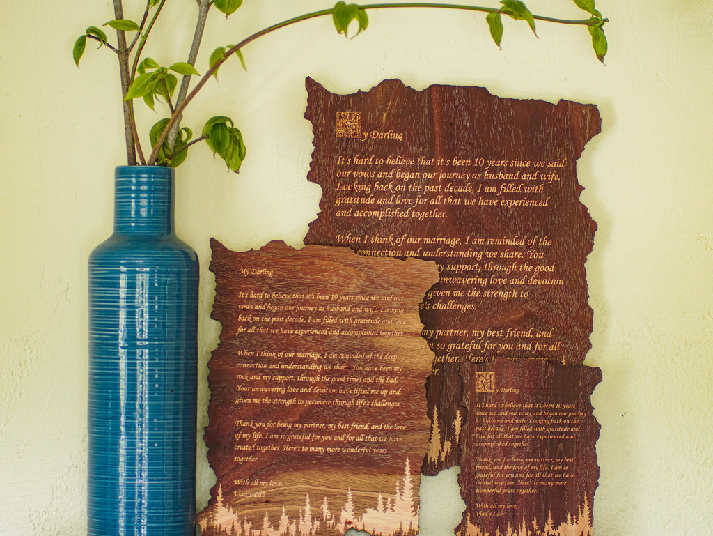 Custom Wall Decor | Engraved Personalized Poem - Unique Handcrafted Keepsake, Perfect for Gifting and Home Décor