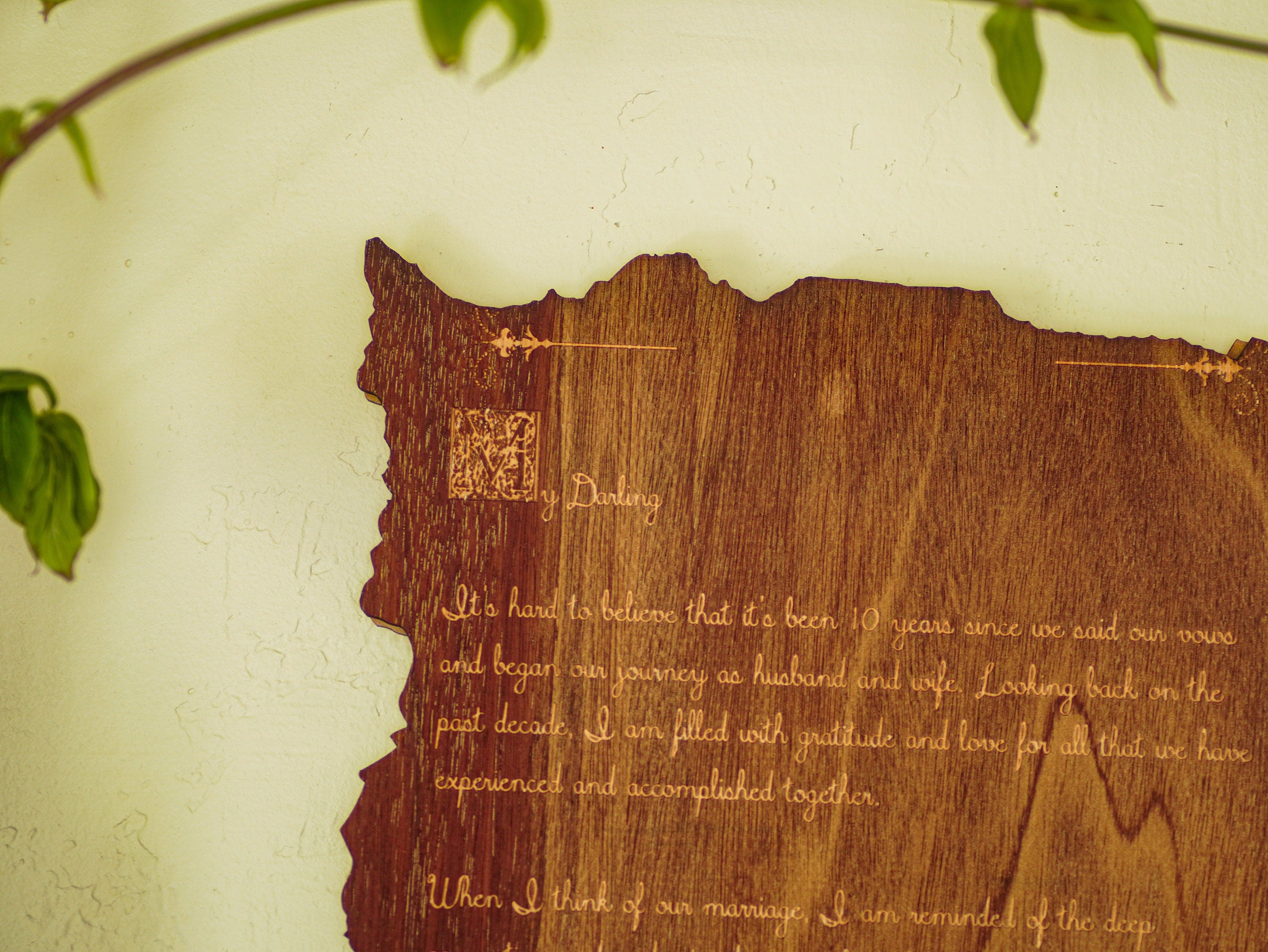 Luxury Custom Engraved Wooden Wall Plaque | Personalized Christmas Gift for Loved Ones