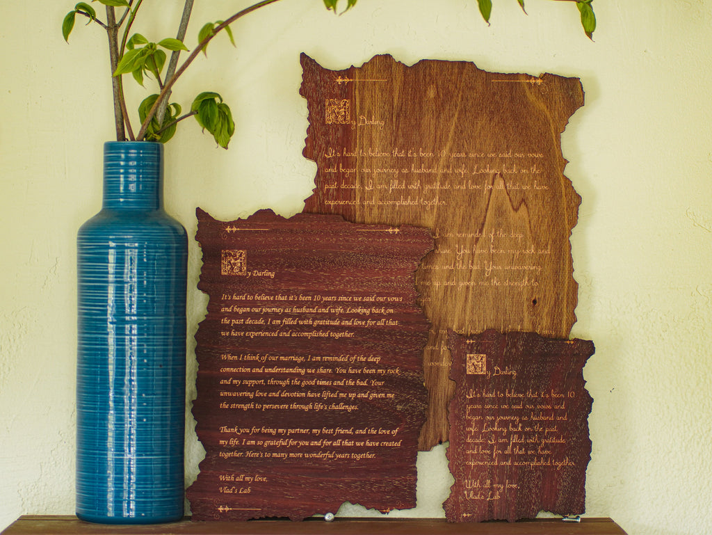 Luxury Custom Engraved Wooden Wall Plaque | Personalized Christmas Gift for Loved Ones