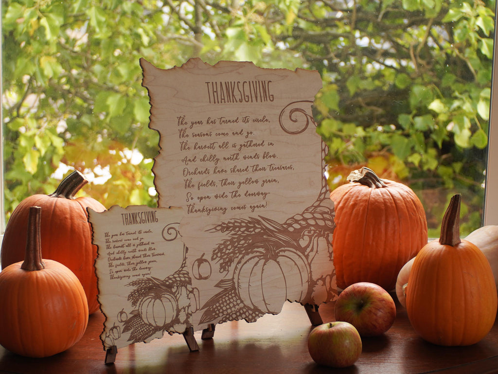 Engraved Thanksgiving Custom Blessing - or personalized Letter