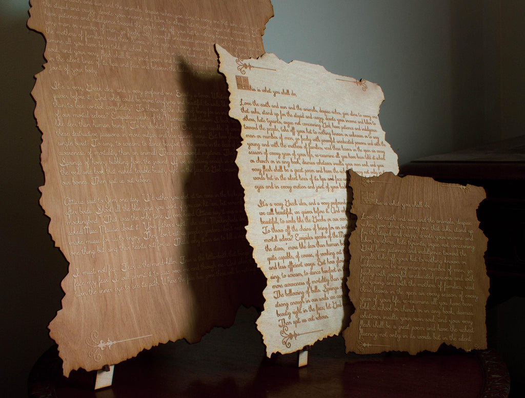 Custom Engraved Wooden Plaque: Personalized Wedding Vows, Love Letter Keepsake