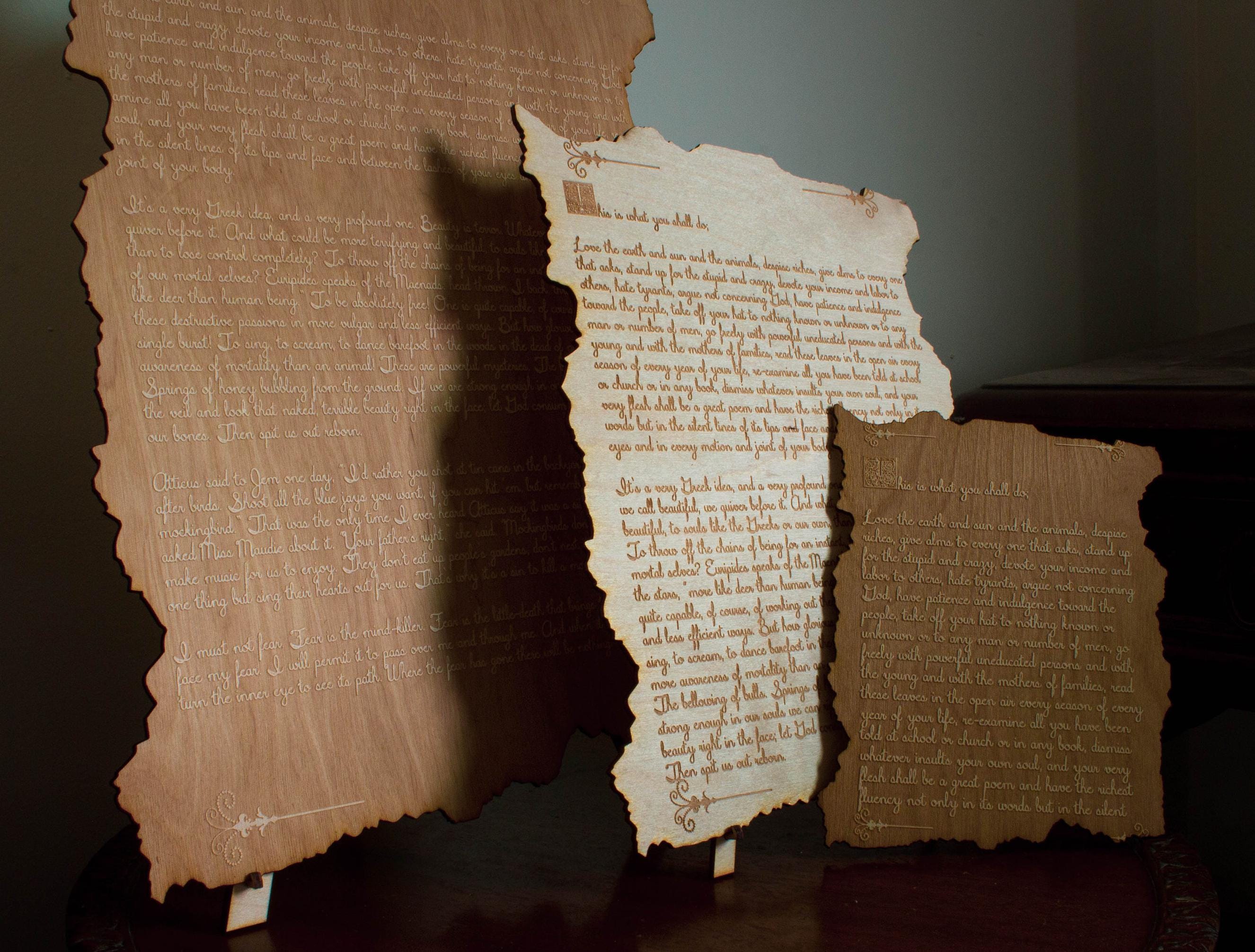 Custom Engraved Wooden Plaque: Personalized Wedding Vows, Love Letter Keepsake