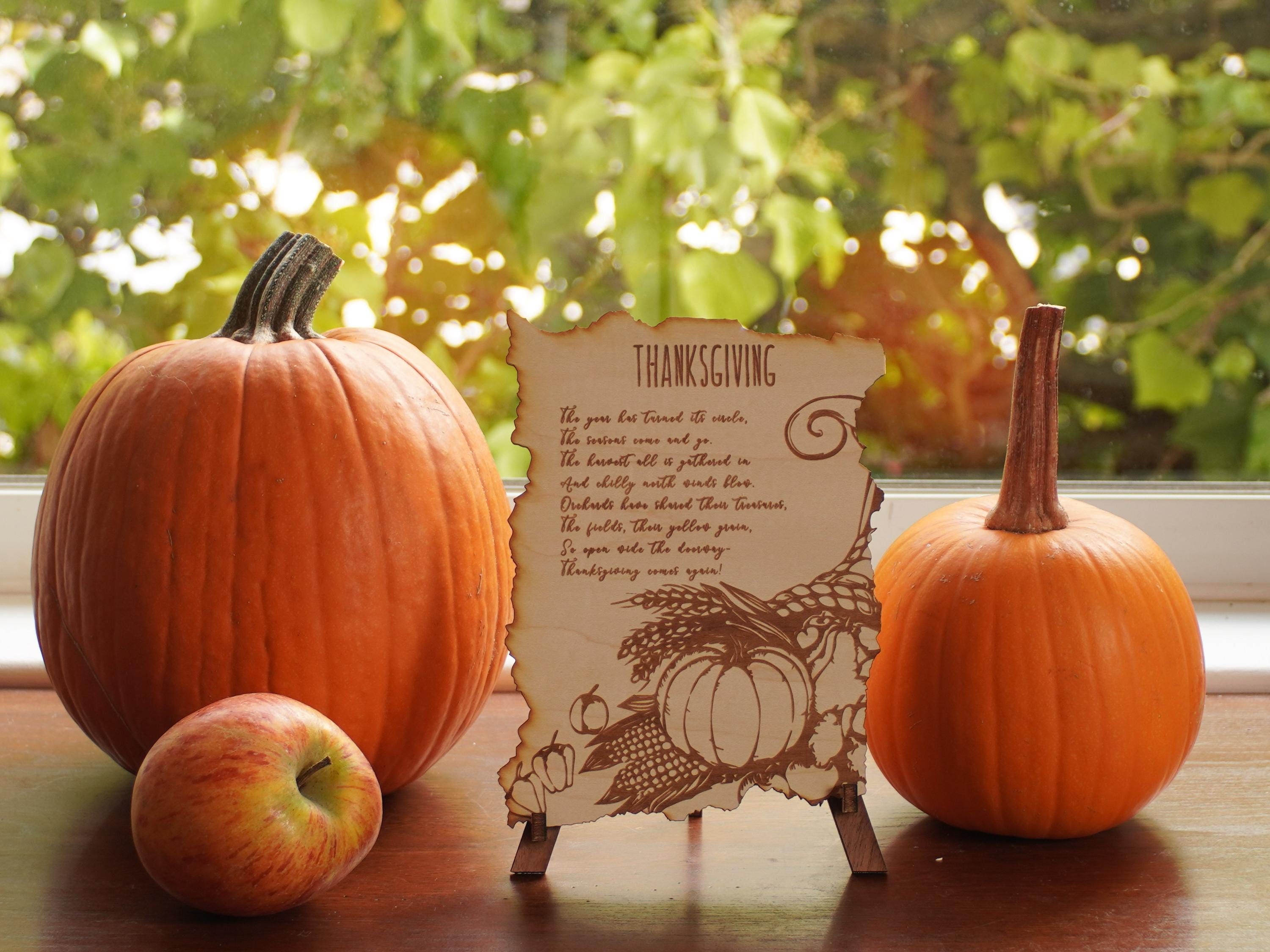 Engraved Thanksgiving Custom Blessing - or personalized Letter