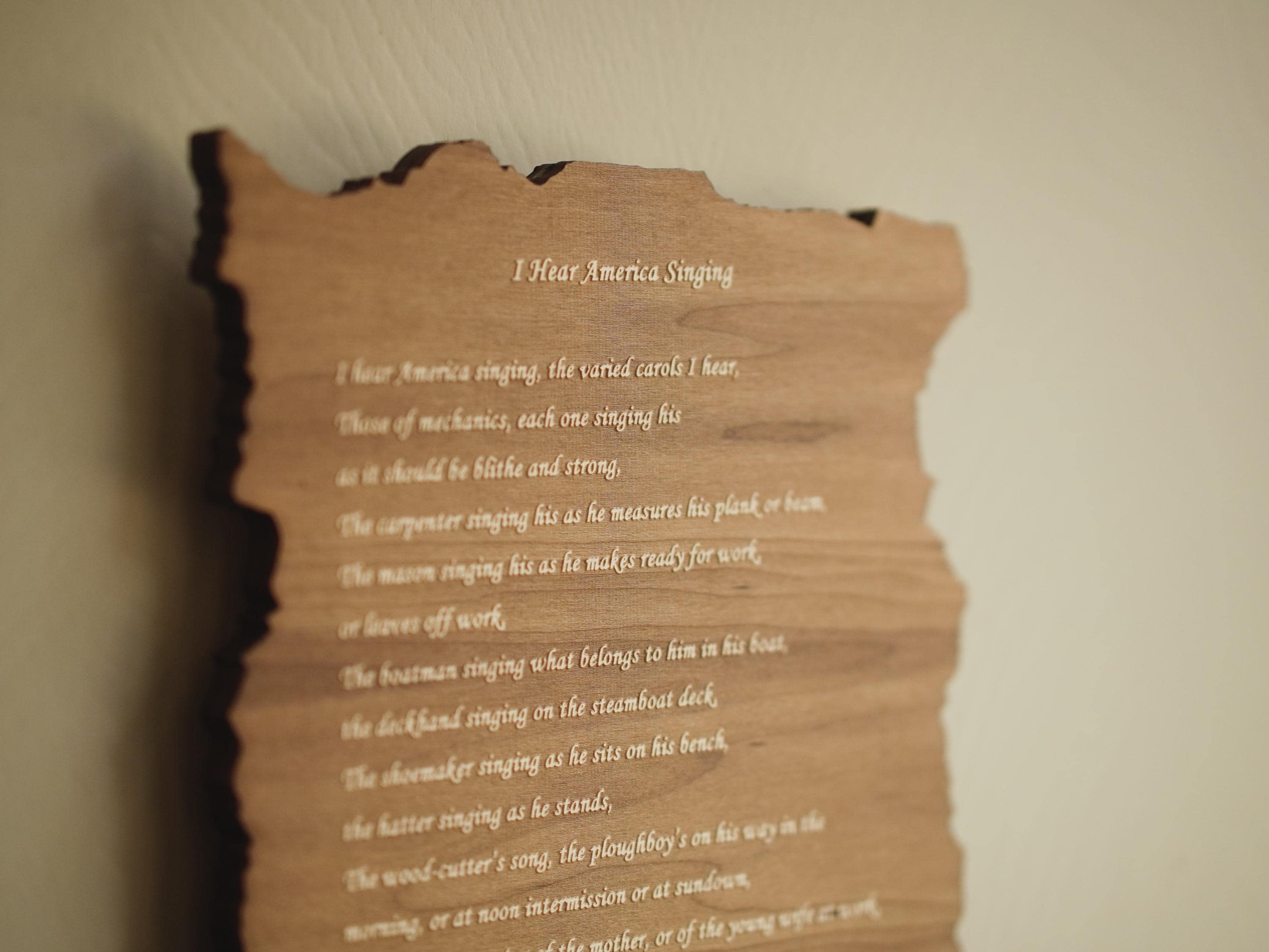 Engraved American Flag Wood Plaque - Patriotic Wall Decor, Personalized