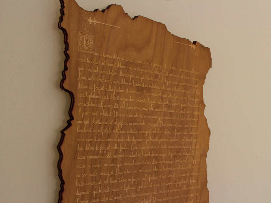 Personalized wall sign.