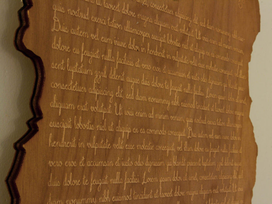 Personalized wall sign.